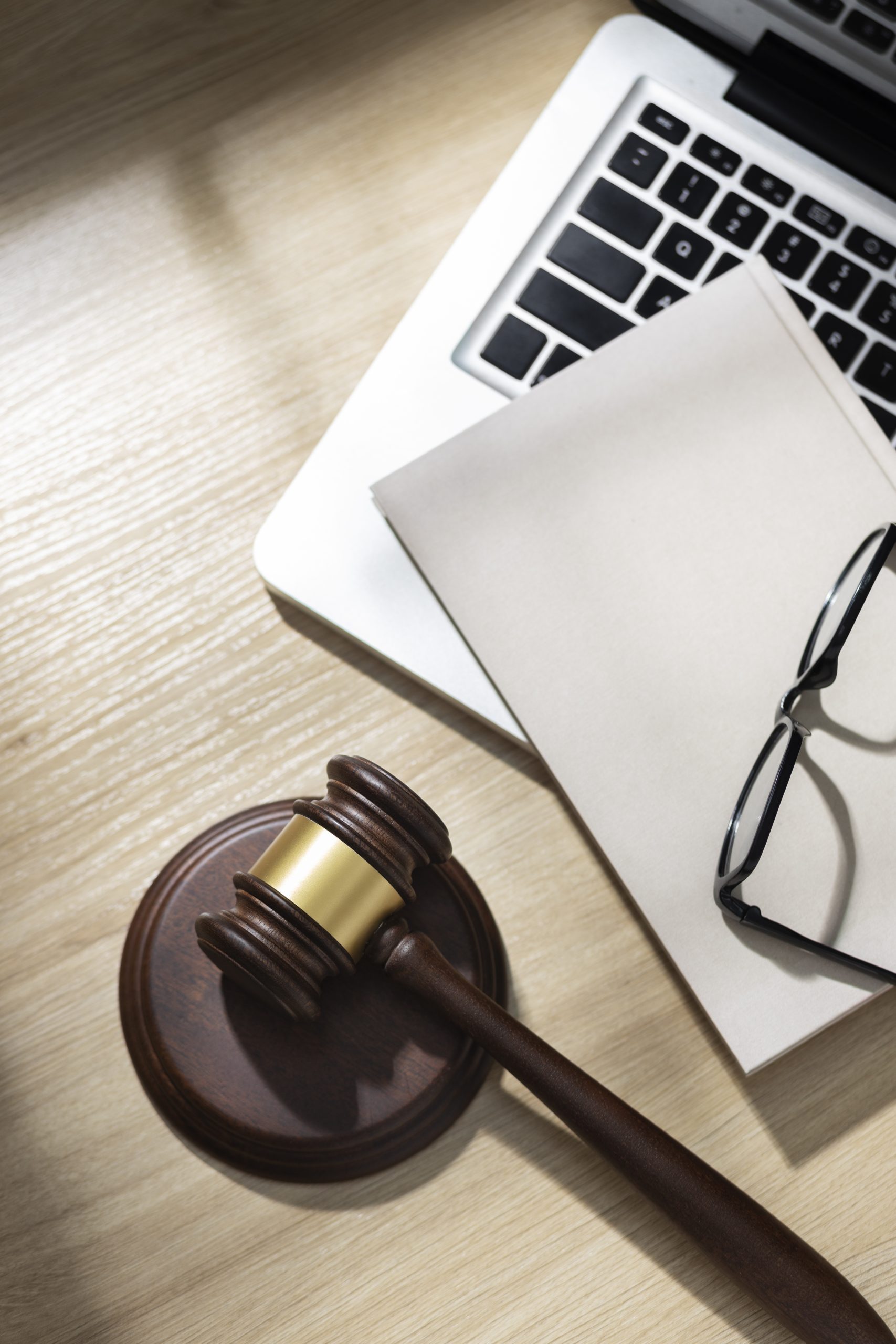 Private legal consultation materials on a desk